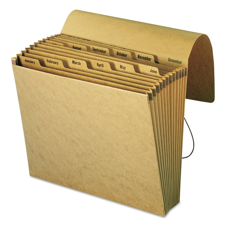Indexed Expanding Kraft Files, 12 Sections, Elastic Cord Closure, 1/12-Cut Tabs, Letter Size, Kraft Indexed Expanding Kraft Files, 12 Sections, Elastic Cord Closure, 1/12-Cut Tabs, Letter Size, Kraft