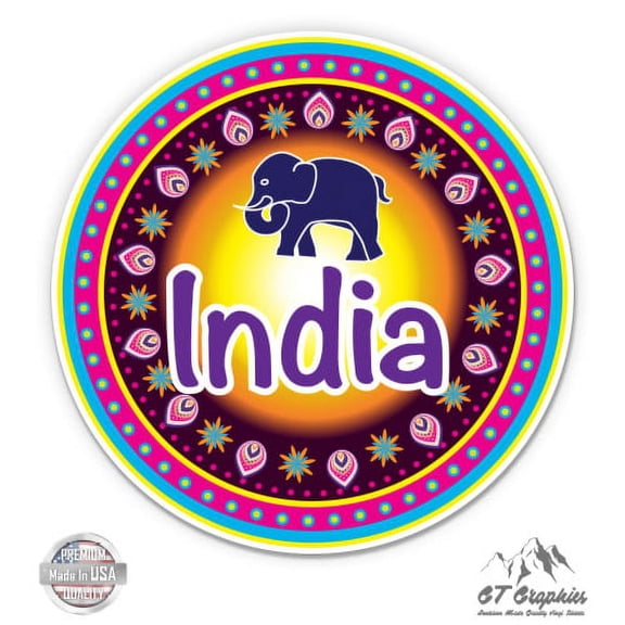 India - 12" Vinyl Sticker Waterproof Decal