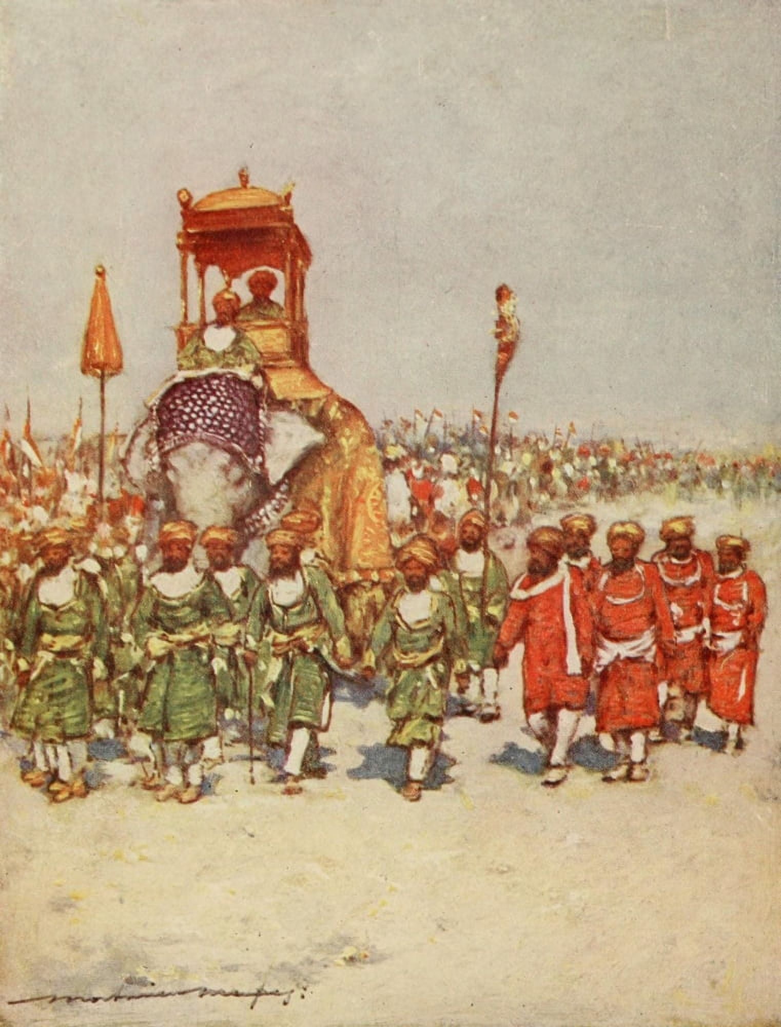 India 1910 Native troops Canvas Art - Mortimer Menpes (18 x 24)