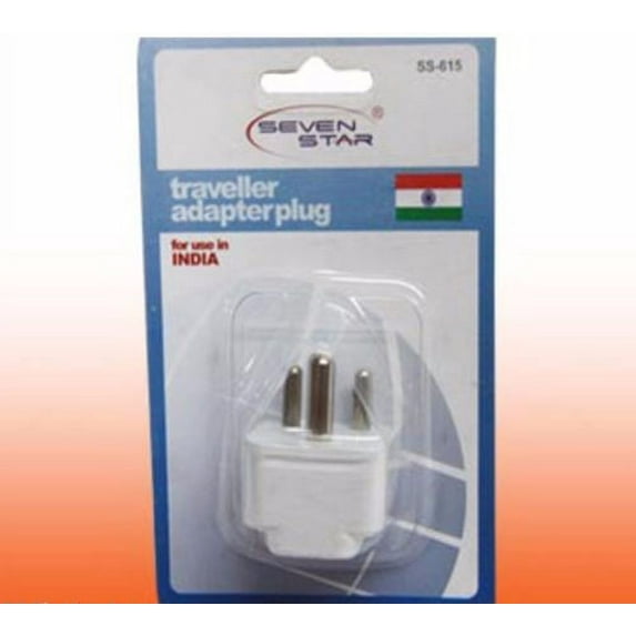 India 3-Pin Universal Plug Adapter Travel Plug Adapter, New, 1 Count, 1 Pack
