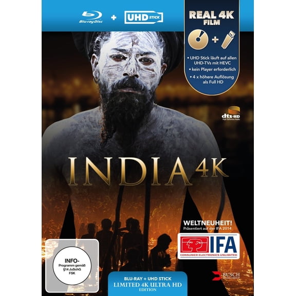 India 4K (Ultra-HD Stick in Real 4K + Blu-ray) - Limited Edition (4K Ultra HD) Diverse
