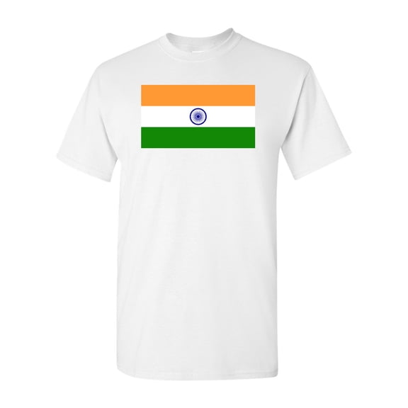 India Country Flag Adult DT T-Shirt Tee