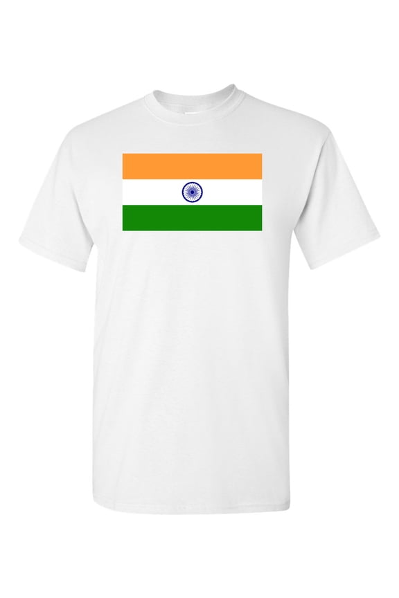India Country Flag Adult DT T-Shirt Tee