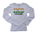 thumbnail image 1 of India Cycling - Olympic Games - Rio - Flag Women's Long Sleeve Grey T-Shirt, 1 of 2