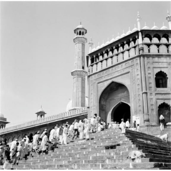 India Delhi Jama-Masjid Mosque Poster Print - 18 x 24 in.