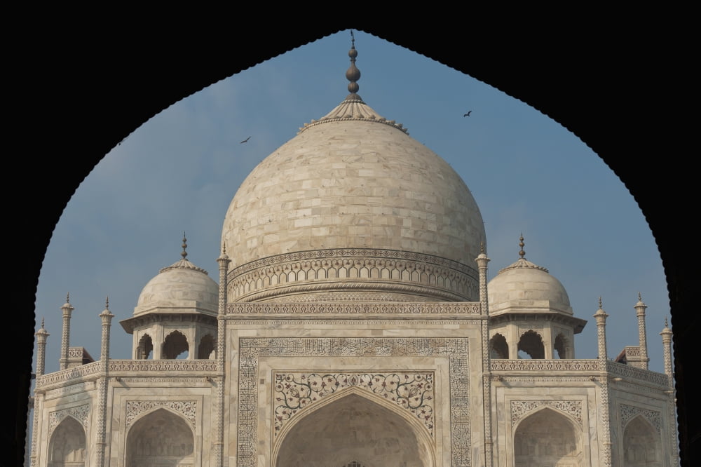 India Detail of Taj Mahal Agra Canvas Art - Ian Cumming Design Pics (38 x 24)