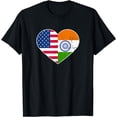 thumbnail image 1 of India Flag Design | 4th of July US American Flag Gift T-Shirt, 1 of 4