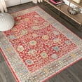 thumbnail image 1 of JONATHAN Y MODERN PERSIAN 5 x 8 Area Rug, India Flower and Vine - Burgundy, MDP303A-5, 1 of 11