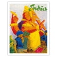 thumbnail image 1 of India - Ganesha Chaturthi Hindu Festival - Vintage Travel Poster c.1960s - Fine Art Matte Paper Print (Unframed) 11x14in, 1 of 4
