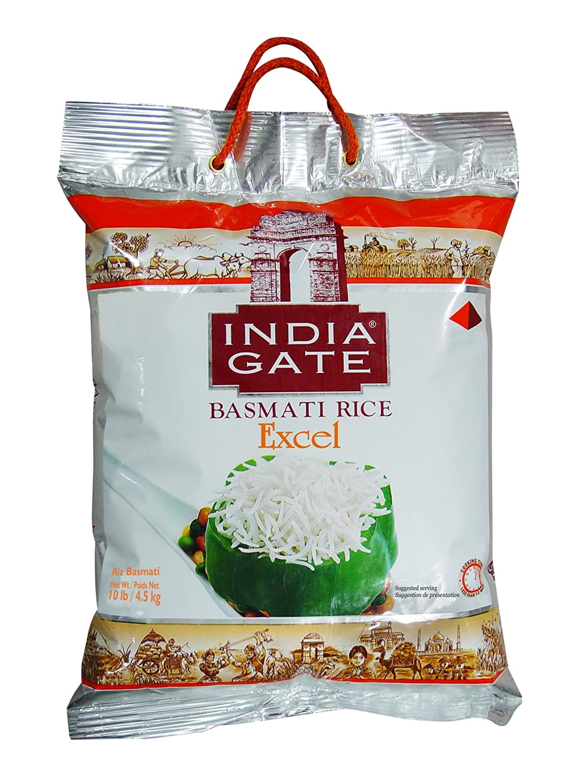 India Gate White Basmati Rice Excel, 10 lb.