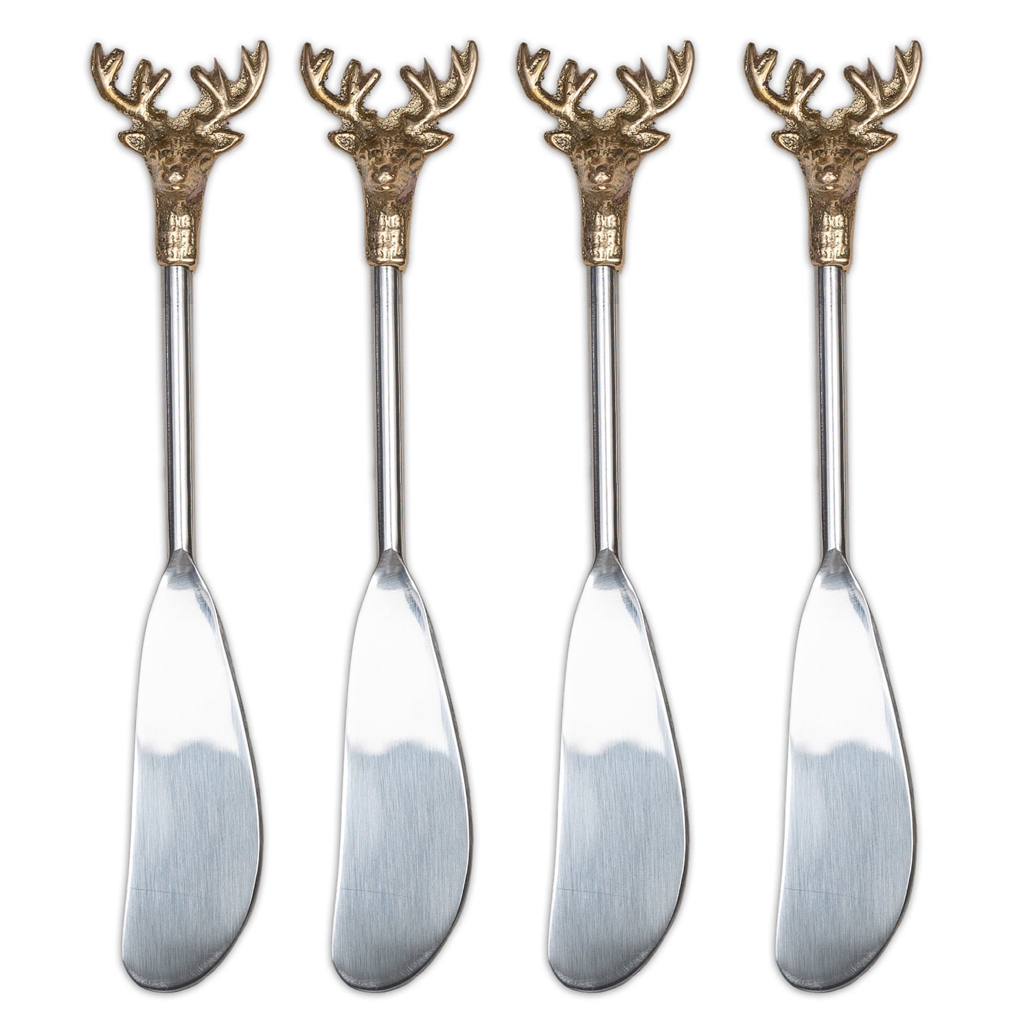 India Handicrafts 15829 Sculpted Deer Silver and Gold Tone 6.5 Inch ...