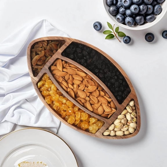 India Handicrafts Wood Football Chip/Dip