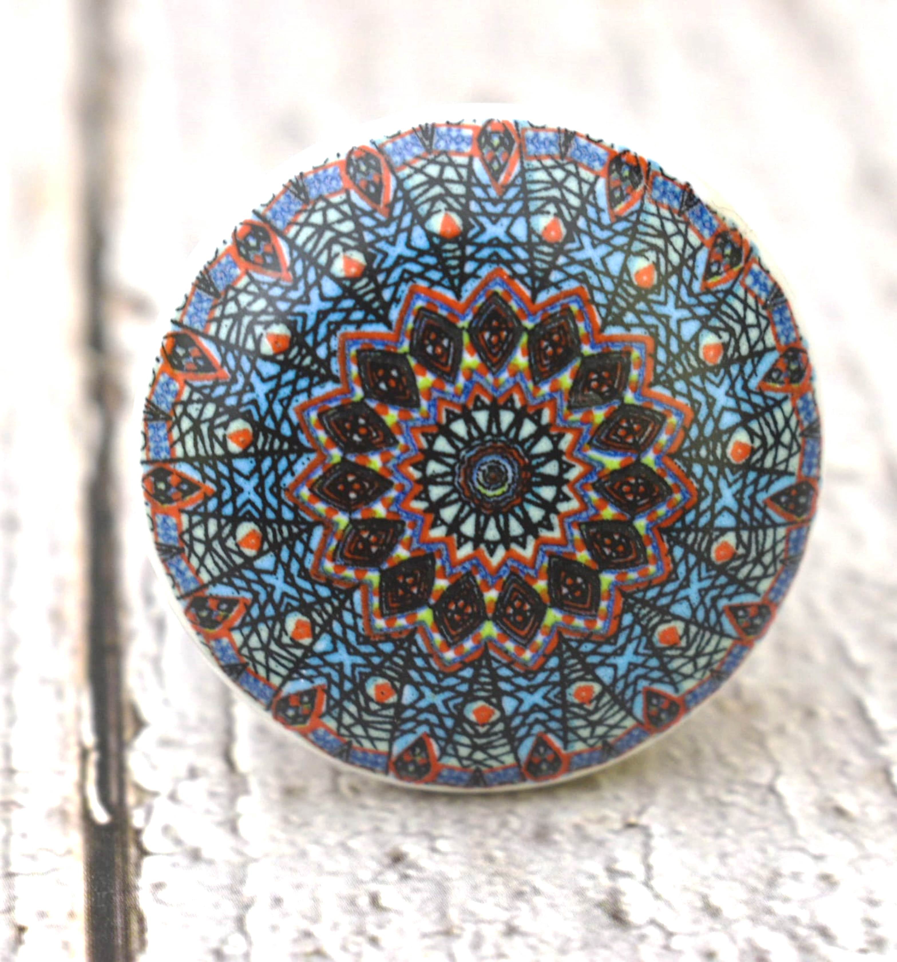 India House Ceramic Multicolor Knobs Kitchen Cabinet Drawer Knobs Hardware Knobs Handmade Knobs Cabinet Knobs Ceramic Door Knobs. Set of 20