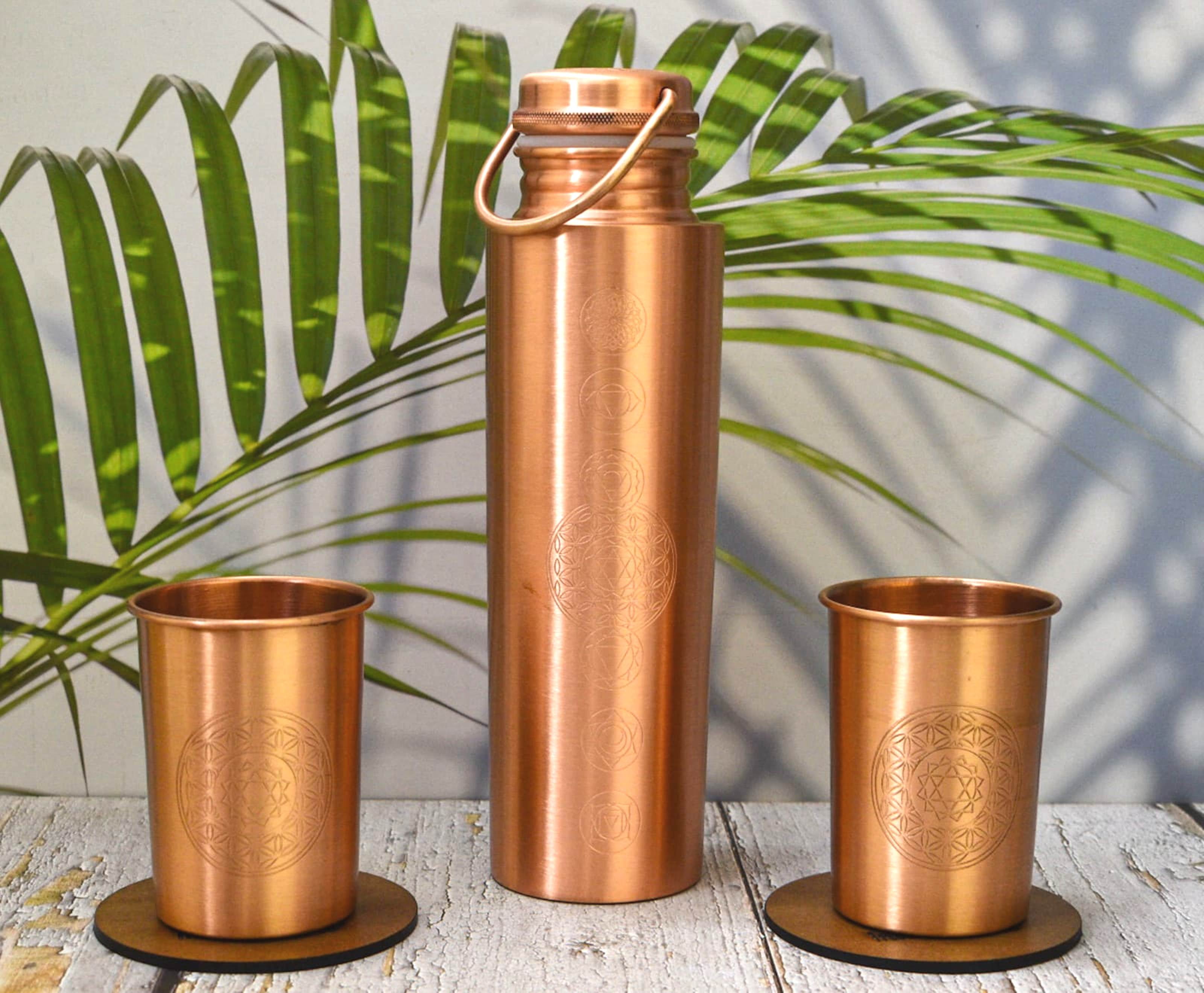 Copper Bottles And Glasses