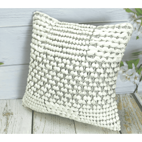 India House-Throw Pillow Cover Decorative Sofa Pillowcase Boho Handmade Tassel Cushion Case for Couch, Bedroom ,Car- 18x18 inch