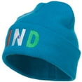 thumbnail image 1 of India IND Flag Embroidered Long Beanie - Aqua OSFM, 1 of 5