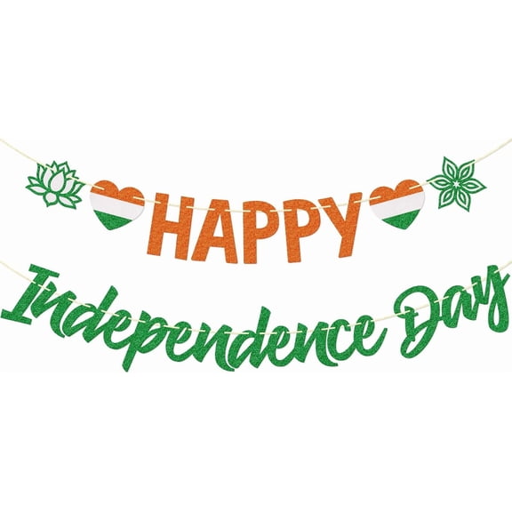 India Independence Day Banner, 15th August India Independence Day Decorations, Indian Patriotic Events Party Decorations, Pre-strung