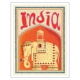 thumbnail image 1 of India - Indian Elephant with Howdah (Carriage) - Vintage Travel Poster by David Klein c.1960s - Fine Art Matte Paper Print (Unframed) 11x14in, 1 of 4