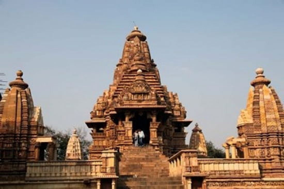 India Khajuraho Lakshmana Temple at Khajuraho Canvas Art - Kymri Wilt DanitaDelimont (36 x 24)