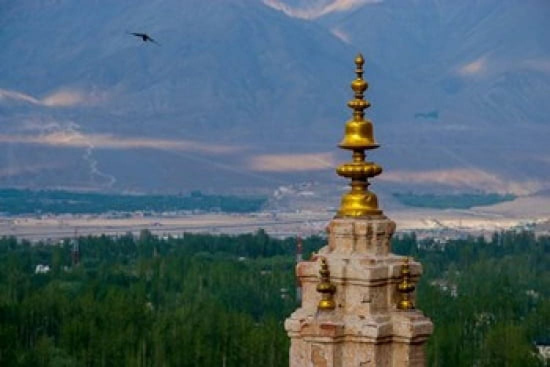 India Ladakh Leh Gonpa Soma Jokhang spire Canvas Art - Ellen Clark DanitaDelimont (12 x 17)