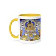thumbnail image 1 of India, Ladakh, Thiksey, Colorful Buddhist Images - As10 Aas0060 - Anthony Asael, 15oz Two-Tone Yellow Mug, 1 of 7
