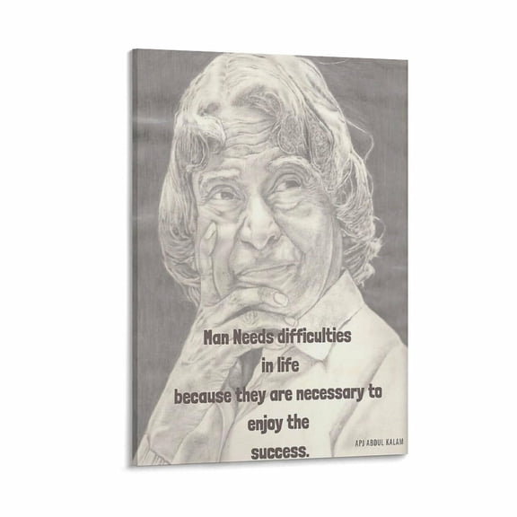 India Leader APJ Abdul Kalam Quote Poster Inspirational Posters 1 Canvas Painting Wall Art Poster for Bedroom Living Room Decor