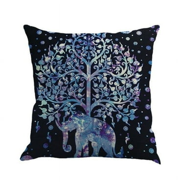 India Mandala Geometric Elephant Boho Waist Throw Cushion Cover Pillow Case Home Sofa Decor 18"*18"