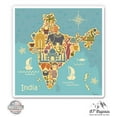 thumbnail image 1 of India Map Travel - 8" Vinyl Sticker - For Car Laptop I-Pad - Waterproof Decal, 1 of 1