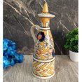 thumbnail image 1 of India Meets India Ceramic Bottle/Jug/Jar/Oil Dispenser [Yellow] Ceramic Storage Bottle for Oil, Vinegar, Sauces, Ketchups, Ceramic Bottle w/ Lid, 25 OZ (750 ML), 1 of 5