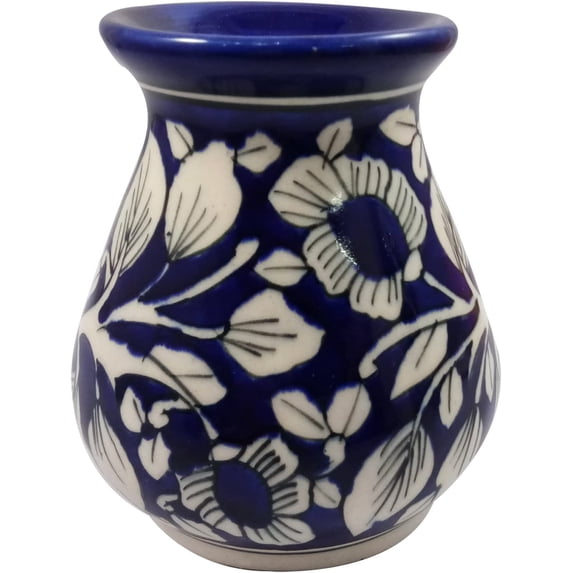 India Meets India Christmas,Handicraft,Aroma Burner with 1 Piece of Free Candle,Blue Color,Best for Gifting, Made by Awarded/Certified Indian Artisan