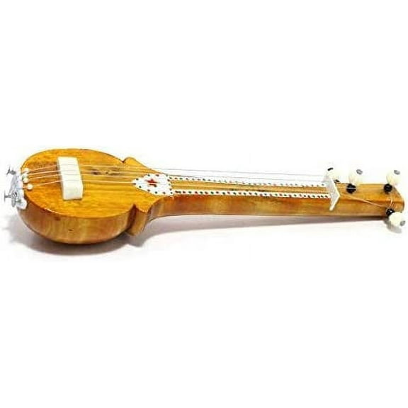 India Meets India Christmas,Handicraft,Miniature Musical Instruments Tanpura (Decorative Showpiece Gift/Does Not Play Sound) Brown Color,Best for Gifting, Gift Made by Awarded/Certified Indian Artisan