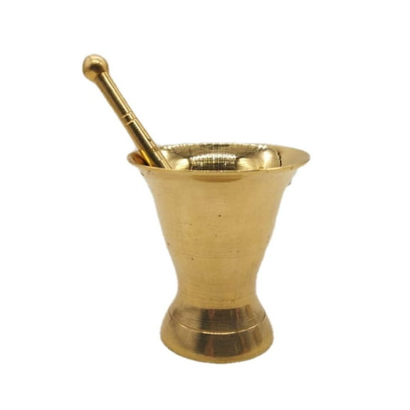 India Meets India Handicraft Brass Kitchen Pretend Cooking Miniature (Mortar & Pestle)