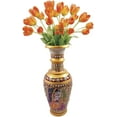 thumbnail image 1 of India Meets India Handicraft Flower Vase with Antique Design Decorative Home, Offices, Best Gifting, Made by Awarded Indian Artisan, 1 of 4