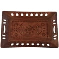 thumbnail image 1 of India Meets India Handicraft Wooden Serving Tray Serving Platter, Best Gifting, Made By Awarded Indian Artisan, 1 of 5