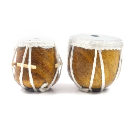 India Meets India Miniature Wooden Fridge Magnet Tabla Set 1.5 Inch Collectible Gift Home Decor