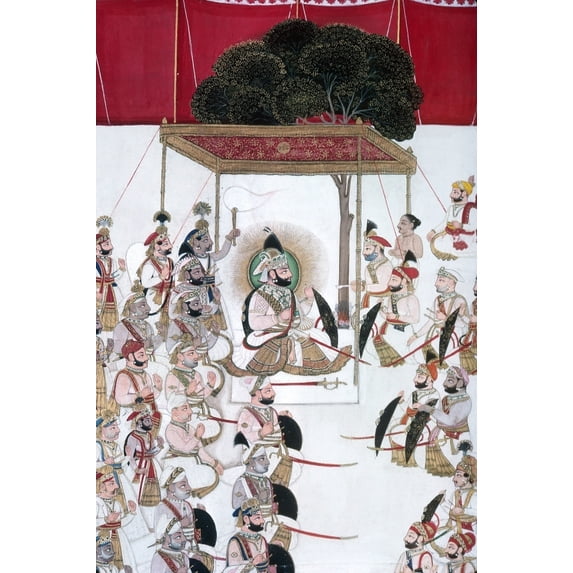 India Military Festival. Ngathering Of Princes And Warriors At A Military Festival Presided Over By Jawan Singh (Seated