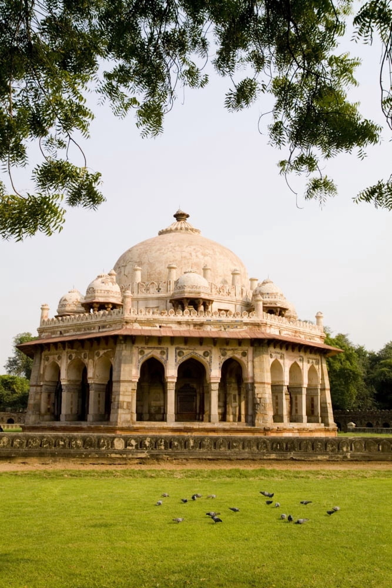 India New Delhi Beautiful Peaceful Park Isa Khan Tomb Burial Sites Canvas Art - Bill Bachmann Design Pics (24 x 36)