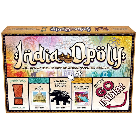 Late For The Sky: India-Opoly - Country Themed Opoly-Style Board Game, Landmark Properties, Family Strategy, 2-6 Players, Traditional or 1hr Version