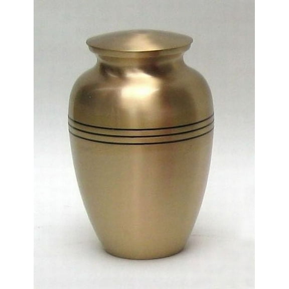 India Overseas Trading BR 6761 Three Bands Brass Urn