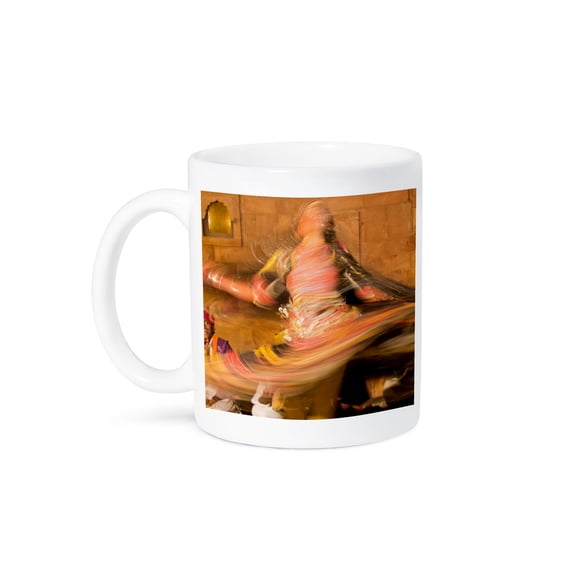 3drose, India, Rajasthan, Jaipur, Folk Dancer., 15oz Mug