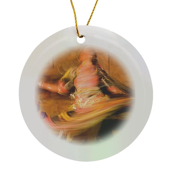 3drose, India, Rajasthan, Jaipur, Folk Dancer., Circle Porcelain Ornament