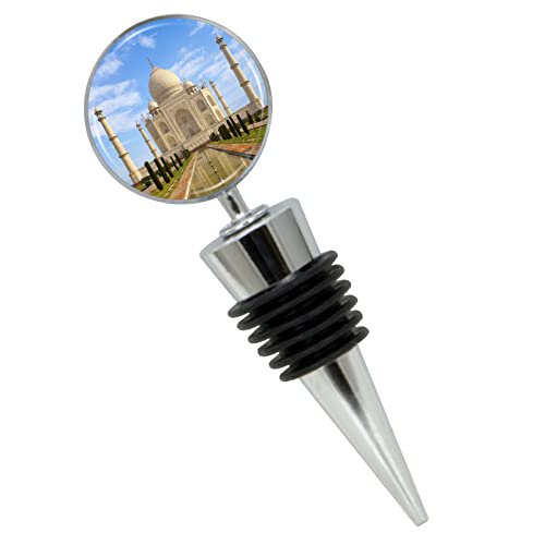 India'S Taj Mahal Wine Bottle Stopper In Gift Box, Perfect For House Warming Gift
