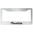 thumbnail image 1 of India Script Chrome Plastic License Plate Frame EBS, 1 of 1