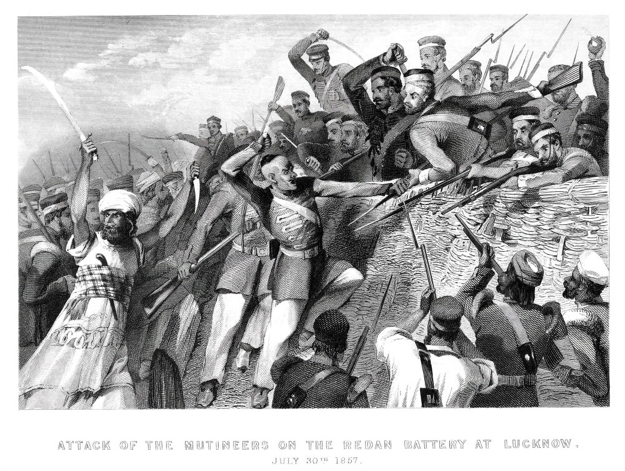 India Sepoy Rebellion, 1857. /N'Attack Of The Mutineers On The Redan