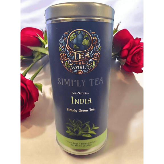 India Simply Green Tea Loose Leaf Caffeine-Free 1-Count