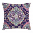 thumbnail image 1 of India Throw Pillow Cushion Cover, Boho Style Mandala Figures Festive Colorful Spring Garden Themed Old Fashioned Tile, Decorative Square Accent Pillow Case, 16 X 16 Inches, Multicolor, by Ambesonne, 1 of 2