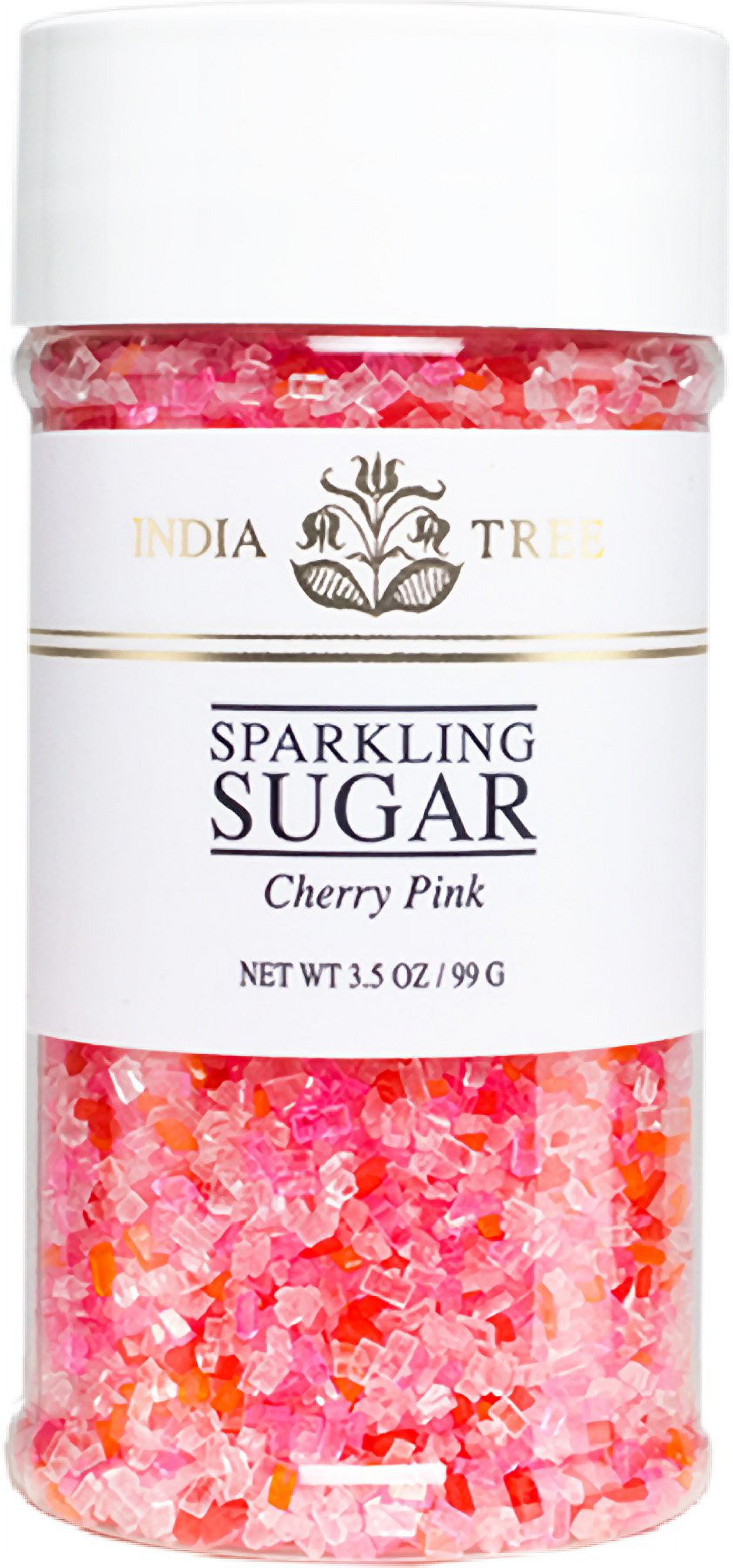 Pure Cherry Pink Sparkling Sugar , Shimmery Sugar Sprinkles for Baking and Decorating, Small , 3.5 Oz Jar (Pack of 1)