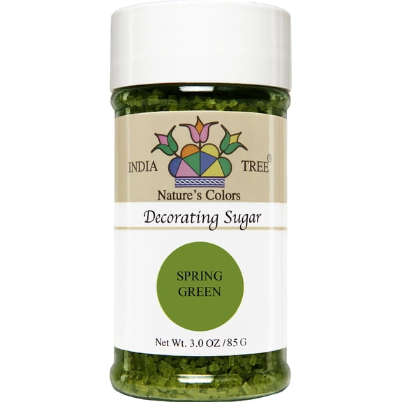 India Tree, Decorating Sugar Spring Green, 3 Ounces