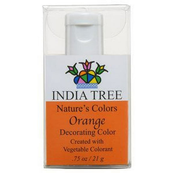 India Tree Natural Decorating Colour - Orange , 0.75 OZ