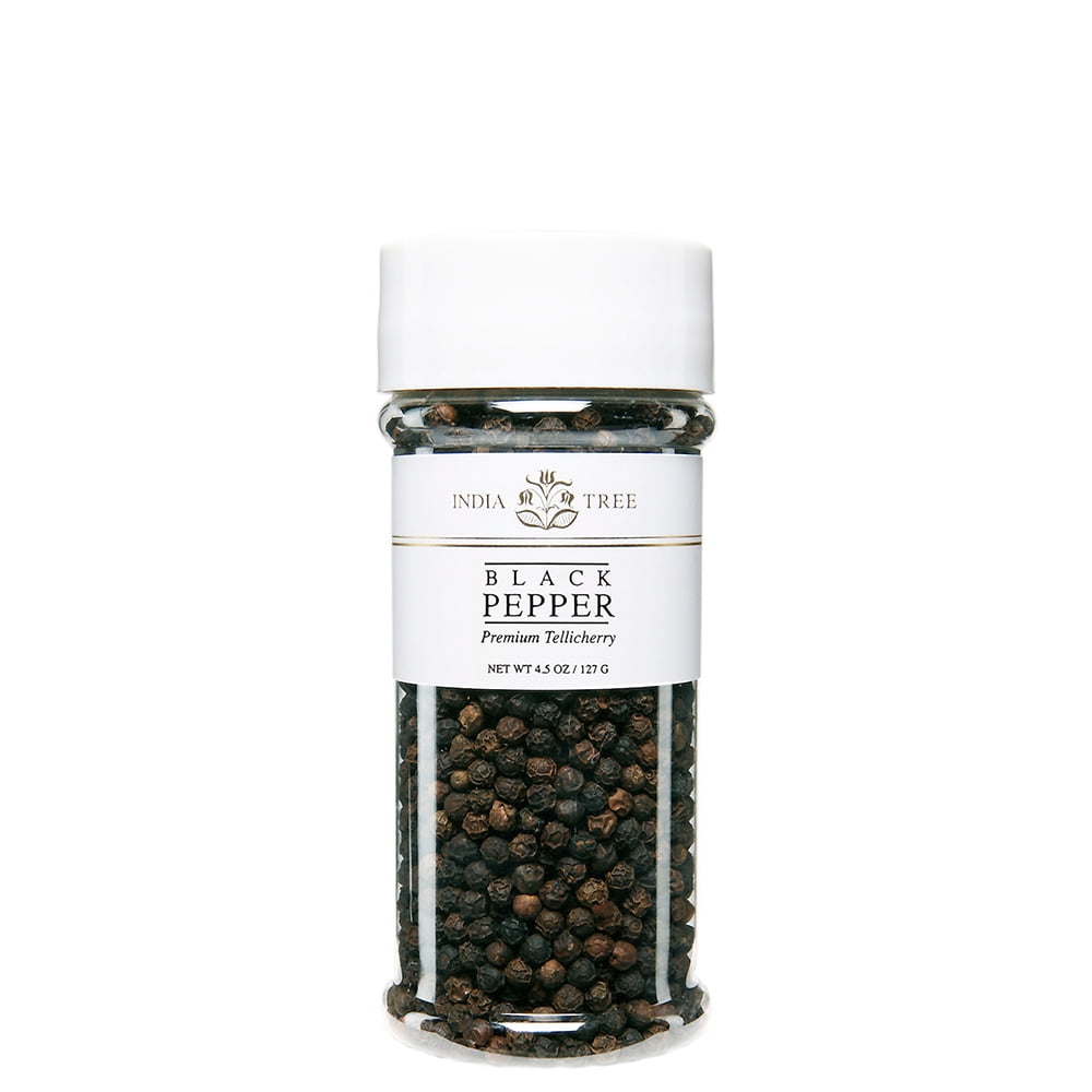 India Tree Premium Tellicherry Black Pepper - 4.5 oz (Packaging May Vary)
